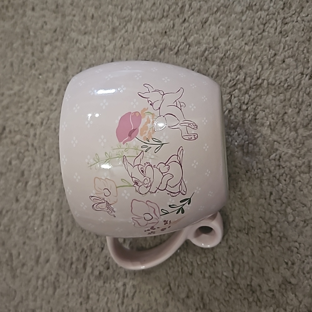 Bambi and Thumper pink mug
